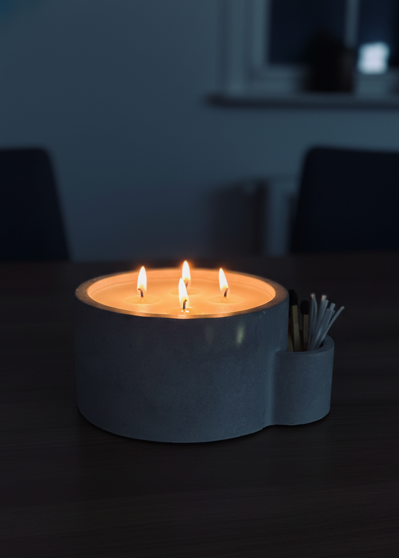 Recipiente mediano redondo con portapabilos