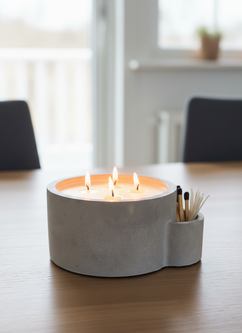 Recipiente mediano redondo con portapabilos